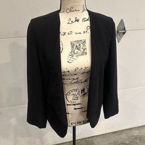 Miss London Light Open Black Blazer Womens Size M #361